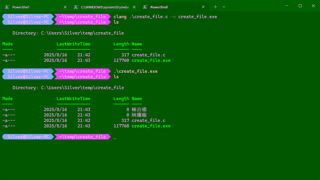 注入 UTF-8 代码页清单前运行效果