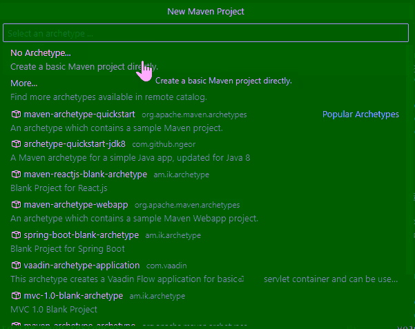选择不使用任何预设框架